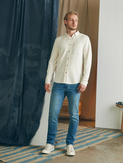 Faherty Legend&trade; Sweater Shirt (single Pocket) In Off White