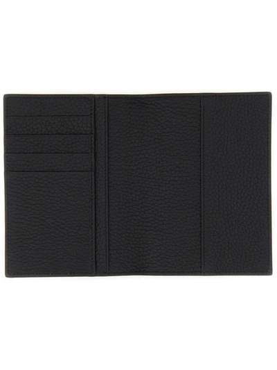 Shop Dolce & Gabbana Leather Passport Holder In Black