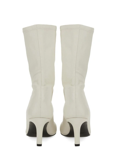 Shop Jil Sander Leather Boot In White