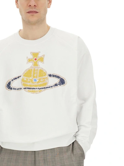 Shop Vivienne Westwood Sweatshirt With Logo Unisex In White