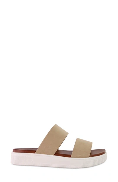 Mia Saige Platform Slide Sandal In Sand