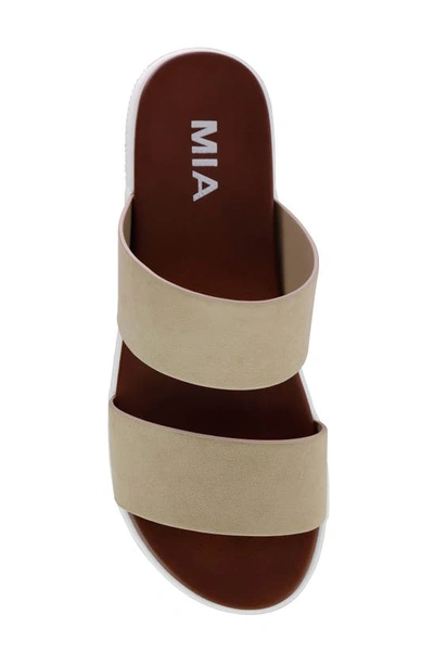 Mia Saige Platform Slide Sandal In Sand