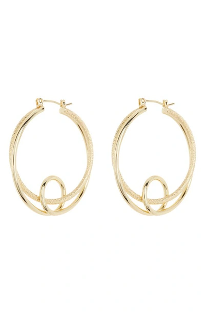 Shop Area Stars Circle Hoop Earrings In Gold