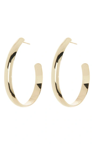 Shop Area Stars Curved Hoop Earrings In Gold