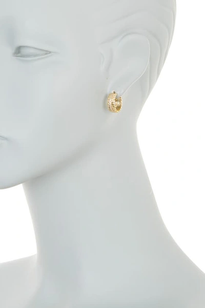 Shop Area Stars Crystal Huggie Hoop Earrings In Gold