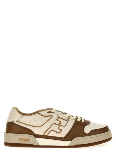 Shop Fendi Match Sneakers In Brown