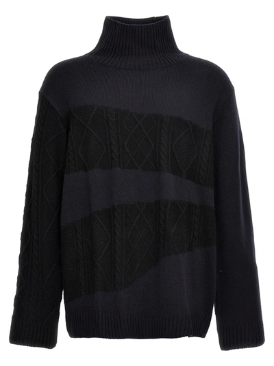 Shop Yohji Yamamoto Two-tone Sweater Sweater, Cardigans Multicolor
