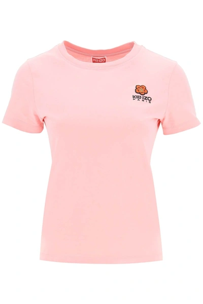 Shop Kenzo Boke Flower Crest T Shirt In Pink
