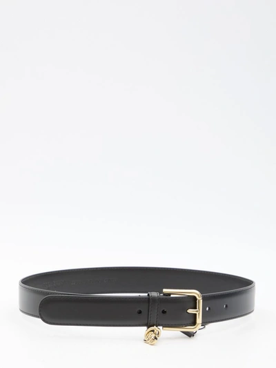 Shop Dolce & Gabbana Dg Logo Belt In Black