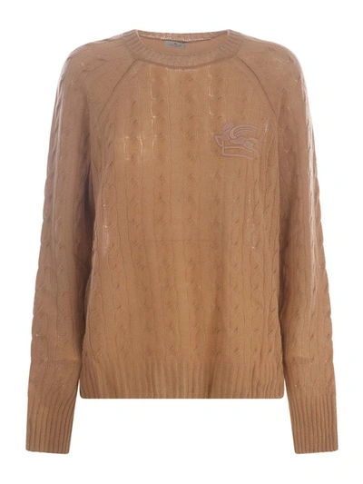 Shop Etro Sweater  "pegaso" In Beige