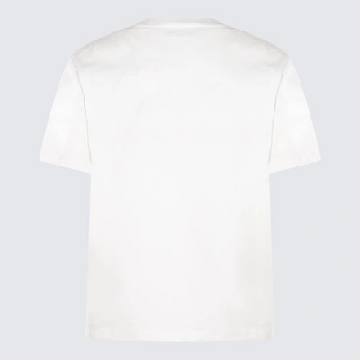 Shop Kenzo White, Red And Black Cotton T-shirt In Beige