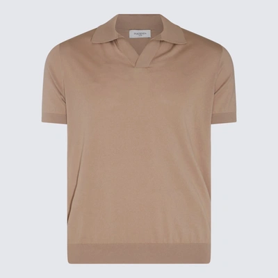 Shop Piacenza Cashmere Beige Cotton Polo Shirt