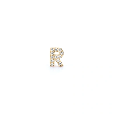 Shop Dana Rebecca Designs Sydney Morgan For Syd Strong Single Initial Single Earring In Yellow Gold