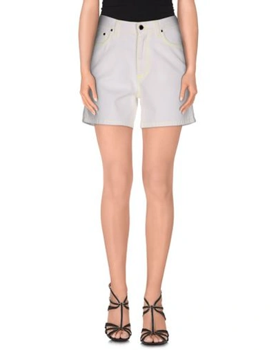 Christopher Kane Denim Shorts In Ivory