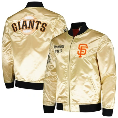 Shop Mitchell & Ness Gold San Francisco Giants Og 2.0 Lightweight Satin Full-zip Jacket