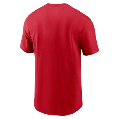 Shop Nike Red Washington Nationals Fuse Wordmark T-shirt