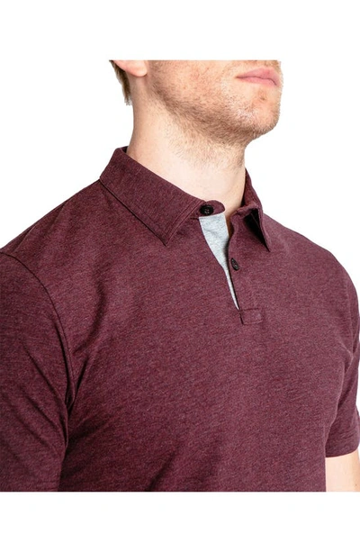 Shop Public Rec Go-to Athletic Fit Performance Polo In Heather Burgundy