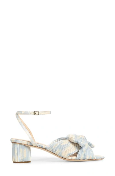 Loeffler Randall Dahlia Ankle Strap Knotted Sandal In Dusty Blue Floral