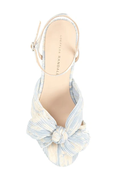 Loeffler Randall Dahlia Ankle Strap Knotted Sandal In Dusty Blue Floral