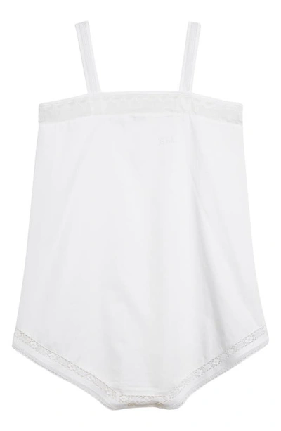 Shop Bode Lace Trim Cotton Convertible Teddy In White