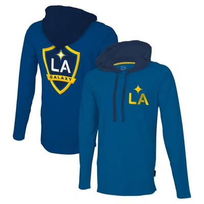 Shop Stadium Essentials Blue La Galaxy Tradition Raglan Hoodie Long Sleeve T-shirt