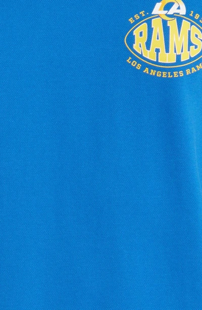 Shop Hugo Boss X Nfl Patlong Long Sleeve Piqué Polo In Los Angeles Rams Bright Blue