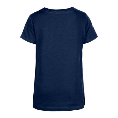 Shop New Era Girls Youth  Navy Cleveland Guardians Sequin V-neck T-shirt