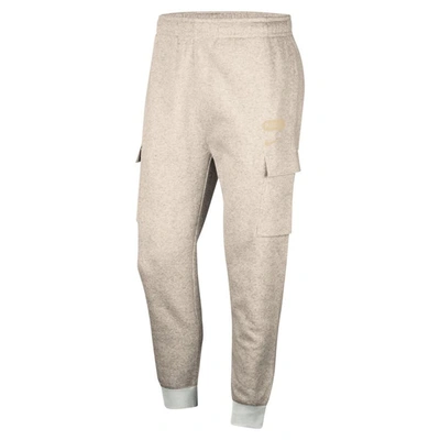 Shop Nike Heather Gray Purdue Boilermakers Club Cargo Jogger Pants In Oatmeal