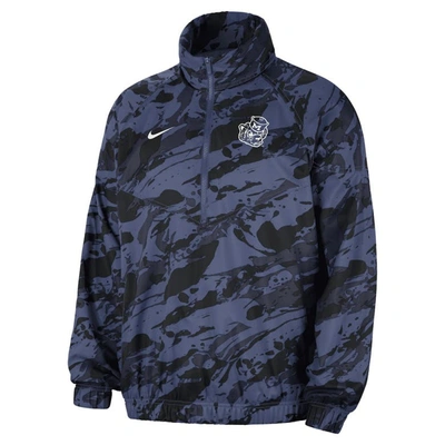Shop Nike Navy Michigan Wolverines Anorak Half-zip Jacket