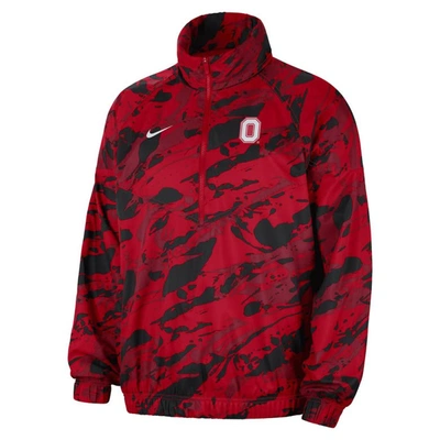 Shop Nike Scarlet Ohio State Buckeyes Anorak Half-zip Jacket