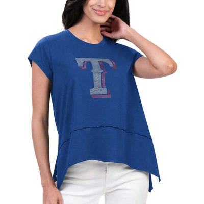 Shop G-iii 4her By Carl Banks Royal Texas Rangers Cheer Fashion T-shirt