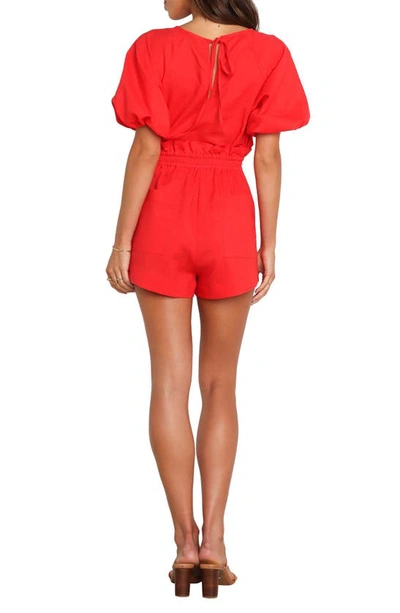 Petal And Pup Petal & Pup Chelsey Linen Blend Shirt & Shorts Set In Red