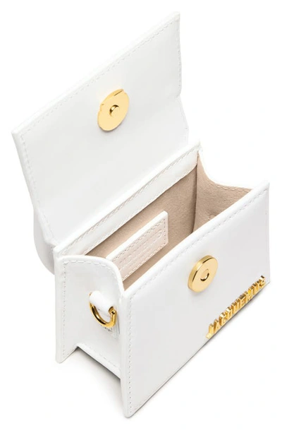 Shop Jacquemus Le Chiquito Leather Mini Top Handle Bag In White