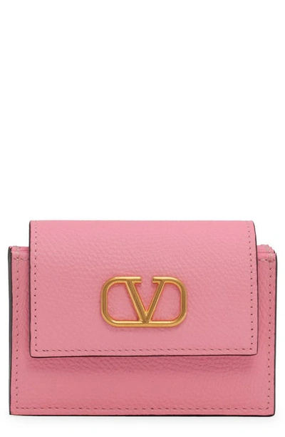 Shop Valentino Vlogo Card Case In Bubble
