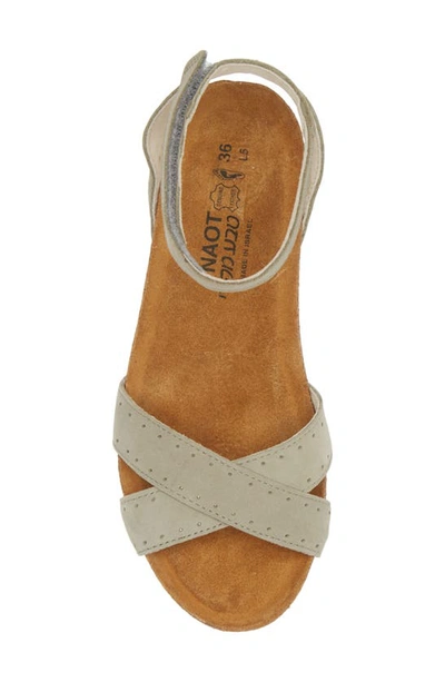 Shop Naot Wand Wedge Sandal In Sage Nubuck