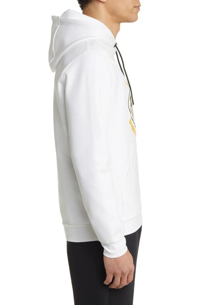 Shop Hugo Boss Boss X Nfl Touchback Graphic Hoodie In Green Bay Packers White