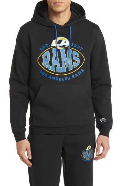 Shop Hugo Boss Boss X Nfl Touchback Graphic Hoodie In Los Angeles Rams Black