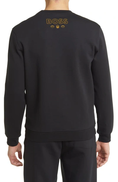 Shop Hugo Boss X Nfl Crewneck Sweatshirt In Green Bay Packers Black