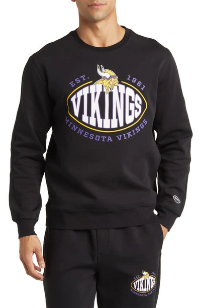 Shop Hugo Boss X Nfl Crewneck Sweatshirt In Minnesota Vikings Black