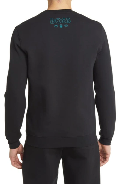 Shop Hugo Boss X Nfl Crewneck Sweatshirt In Miami Dolphins Black