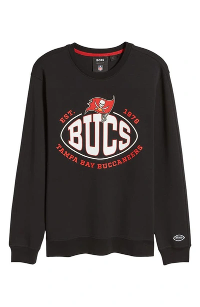 Shop Hugo Boss Boss X Nfl Crewneck Sweatshirt In Tampa Bay Buccaneers Black