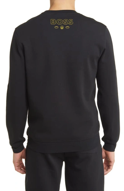 Shop Hugo Boss Boss X Nfl Crewneck Sweatshirt In Los Angeles Rams Black