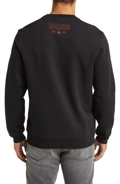 Shop Hugo Boss Boss X Nfl Crewneck Sweatshirt In Denver Broncos Black