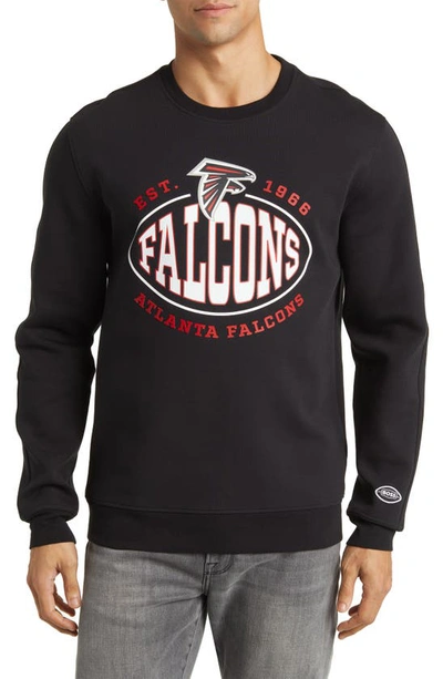 Shop Hugo Boss X Nfl Crewneck Sweatshirt In Atlanta Falcons Black