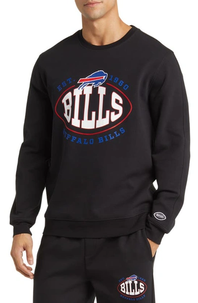 Shop Hugo Boss Boss X Nfl Crewneck Sweatshirt In Buffalo Bills Black