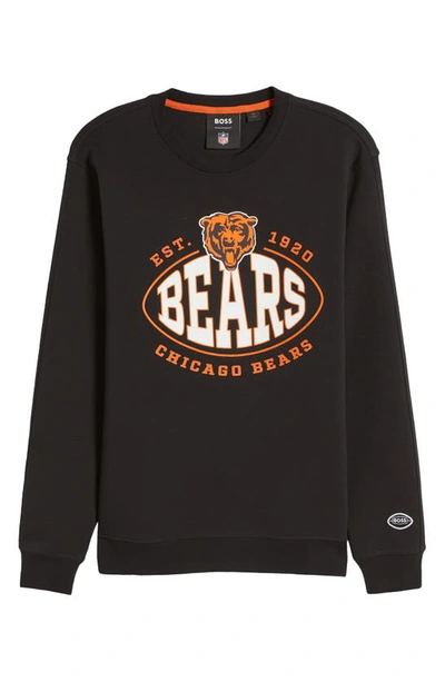Shop Hugo Boss Boss X Nfl Crewneck Sweatshirt In Chicago Bears Black