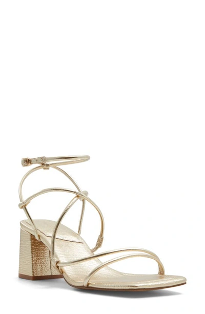 Shop Aldo Harmonni Ankle Strap Sandal In Gold