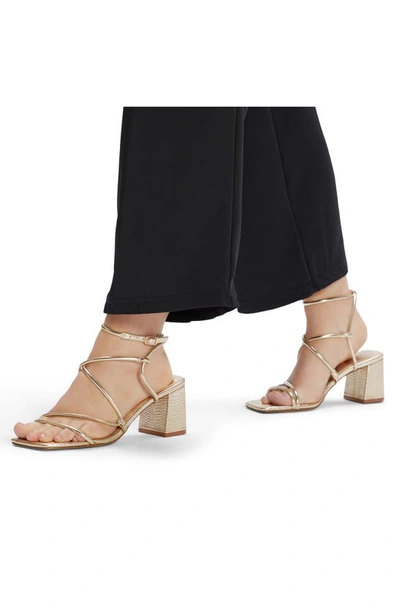 Shop Aldo Harmonni Ankle Strap Sandal In Gold