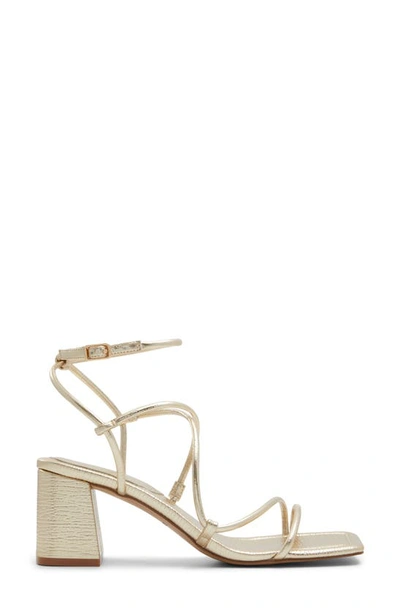 Shop Aldo Harmonni Ankle Strap Sandal In Gold