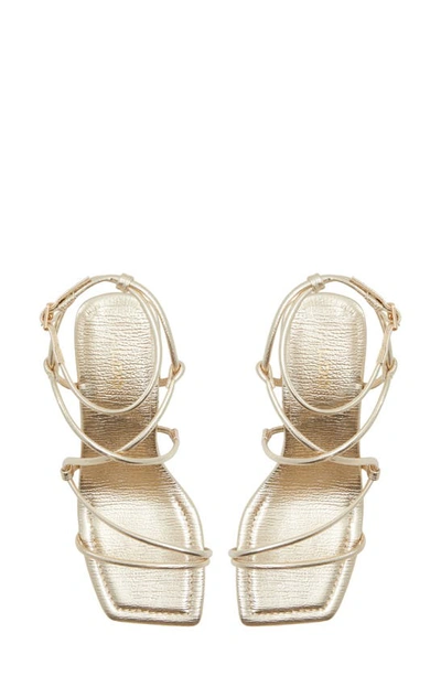 Aldo Harmonni Ankle Strap Sandal In Gold